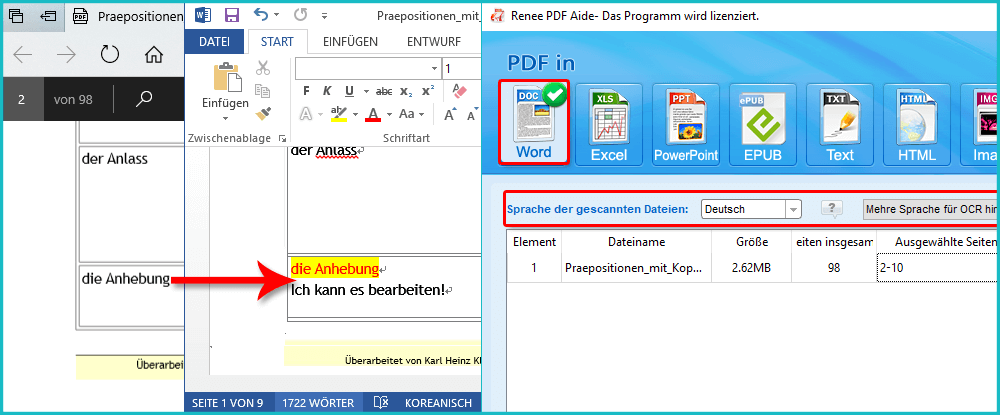 PDF in Word kostenlos umwandeln