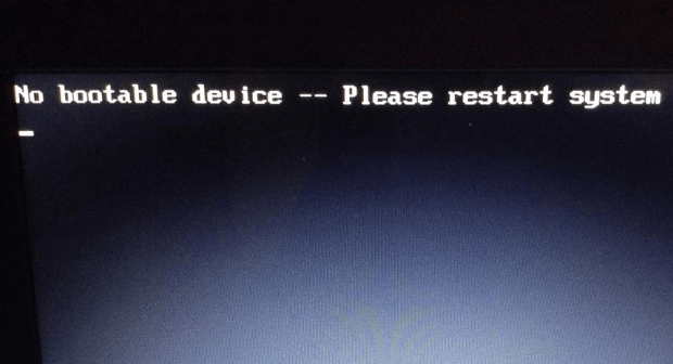 No bootable device