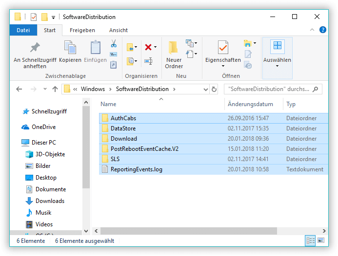 Windows Update Caches leeren
