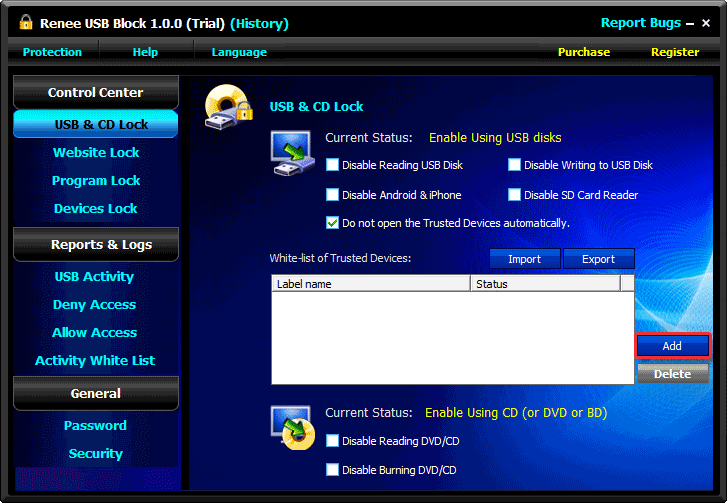Datenschutz 2018 USB Ports sperren