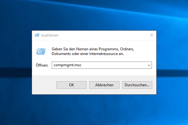 Computerverwaltung aufrufen