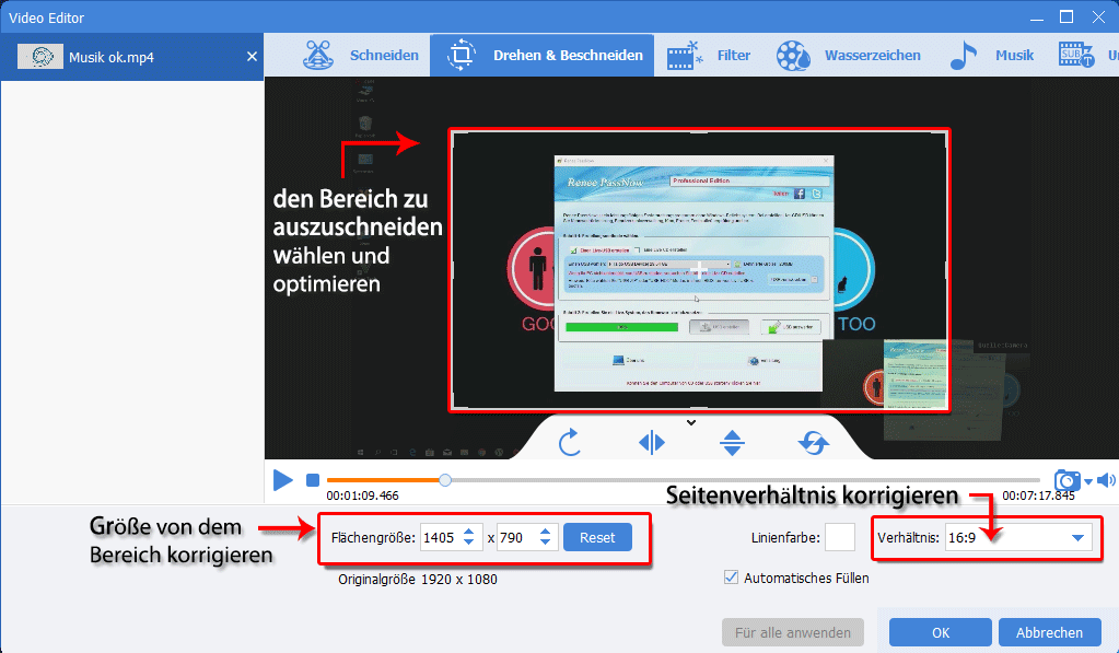 Video zuschneiden oder anpassen 2