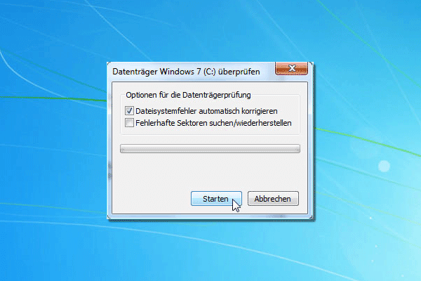 Festplatte prüfen Windows-7