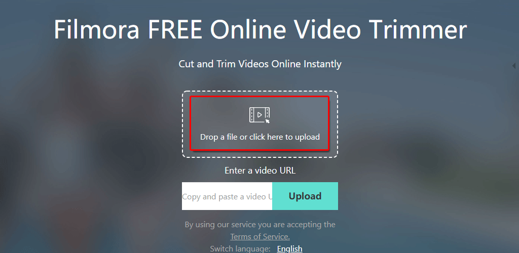 Filmora free online video trimmer