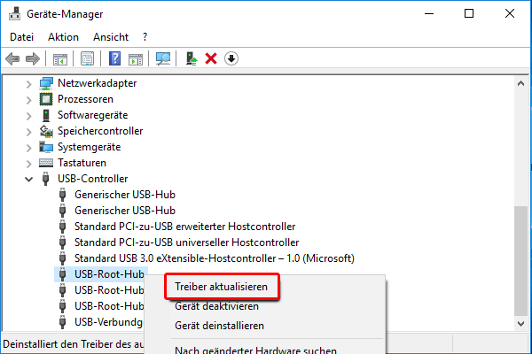 SD Karte nicht lesbar_USB Controller-und Treiber aktualisieren