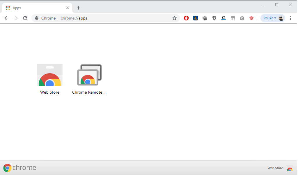 den Web-Store von Chrome aufrufen