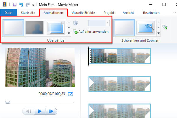 Mit Movie Maker bei Windows 10 Video schneiden