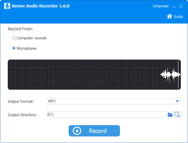 audio record function in audio tools